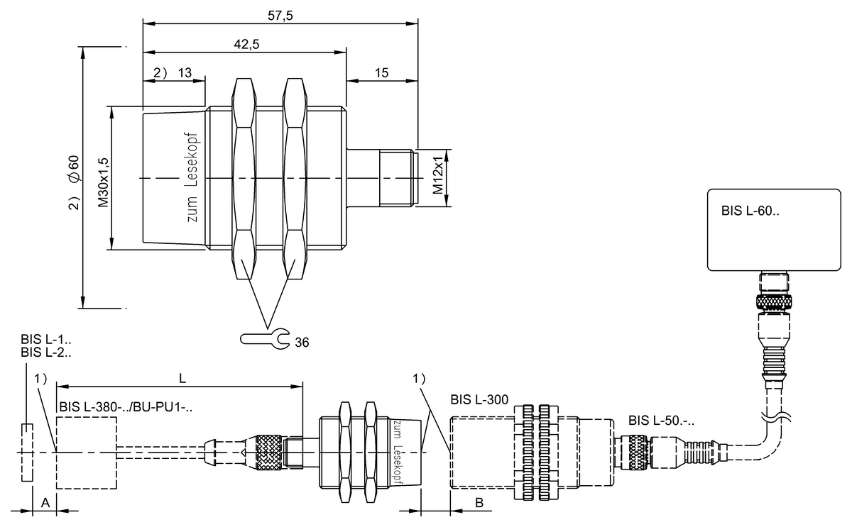 BIS00K1 - BIS L-380-ST/10 (RFID LF veri bağlayıcısı (125 kHz)) - Görsel 2