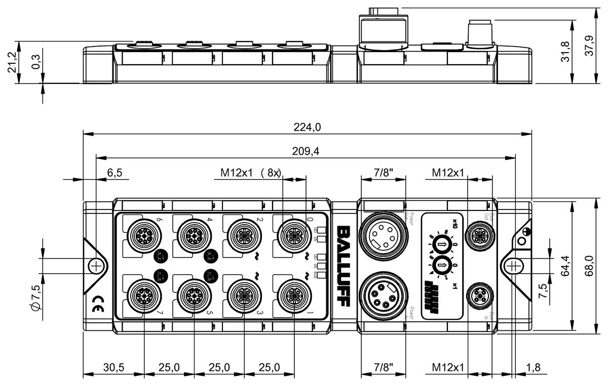 BNI0065 - BNI PBS-552-001-Z001 (Profibus için ağ blokları) - Görsel 2