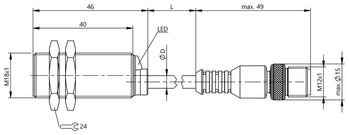BES0565 - BES M18MG-USC70B-BZ00,3-GS04-U50 (Endüktif yakınlık anahtarları) - Görsel 2