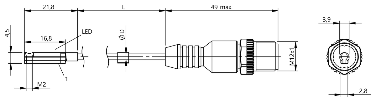 BMF00LK - BMF 214K-PS-C-2A-SA2-S4-04 (Farklı kanal şekilleri için silindir anahtarları) - Görsel 2