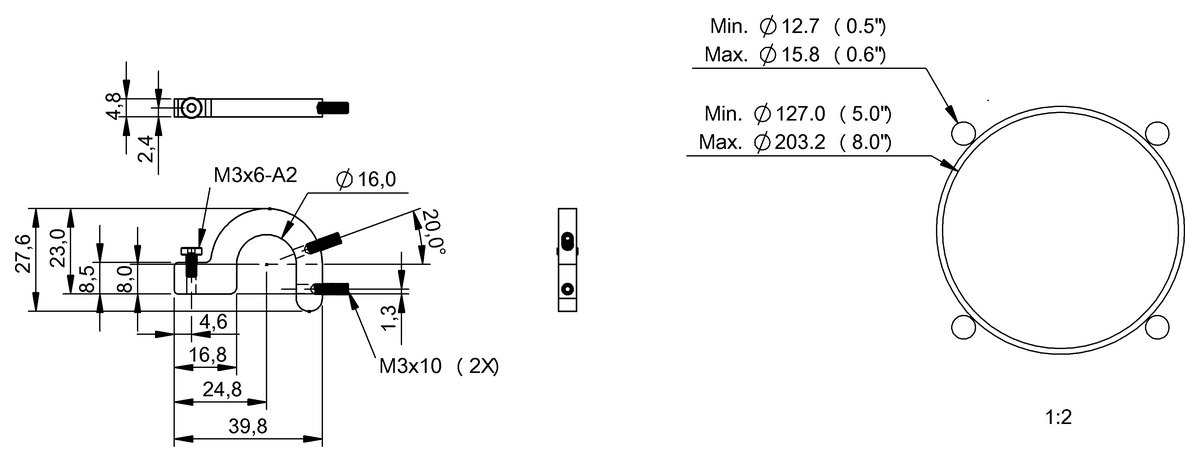 BAM00MF - BMF 305-HW-72 (Manyetik sensörler için montaj braketleri) - Görsel 2