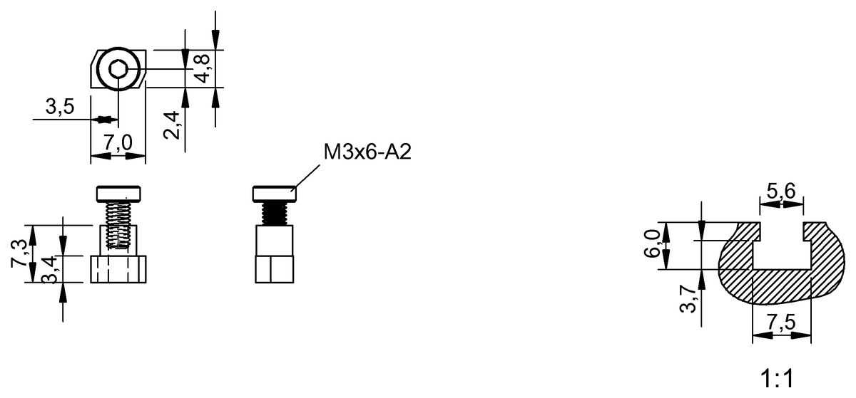 BAM00MA - BMF 305-HW-67 (Manyetik sensörler için montaj braketleri) - Görsel 2