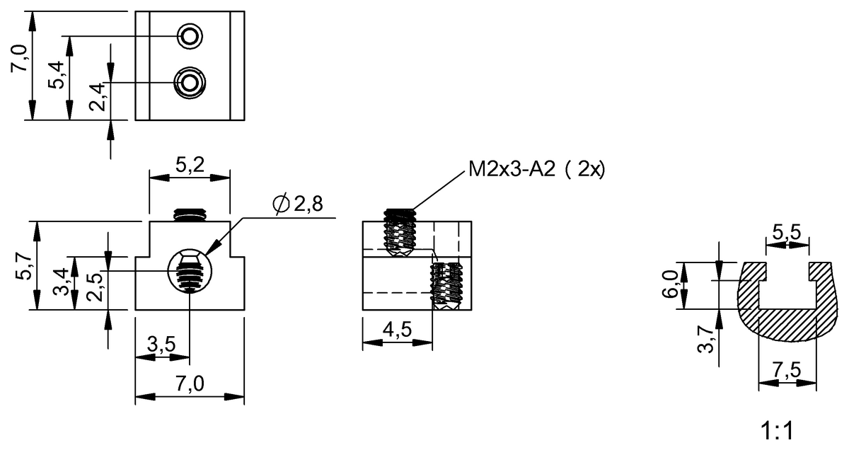 BAM00LC - BMF 303-HW-66 (Manyetik sensörler için montaj braketleri) - Görsel 2