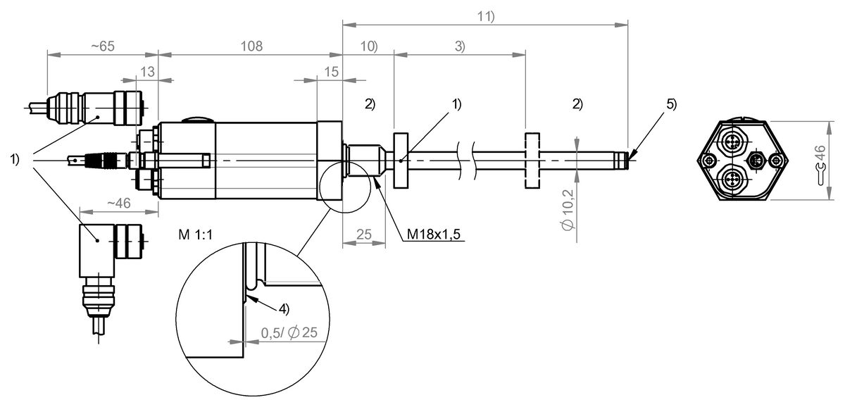 BTL2HE6 - BTL5-H1E2-M1016-B-C001 (Manyetik çubuk tasarımlı manyetostriktif lineer konum sensörleri) - Görsel 2