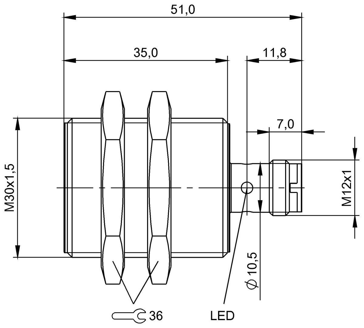 BES03KL - BES M30MF-GSC15B-S04G-U (Endüktif yakınlık anahtarları) - Görsel 2
