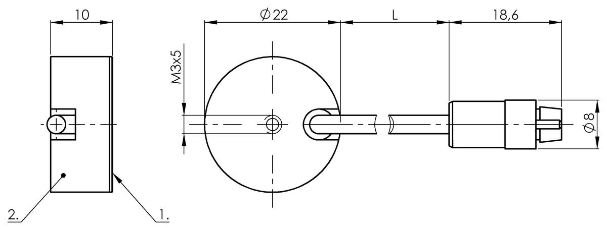 BCS001H - BCS D22T408-XXS10C-EP02-GZ01-002 (Amplifikatörler için kapasitif sensör kafaları) - Görsel 2