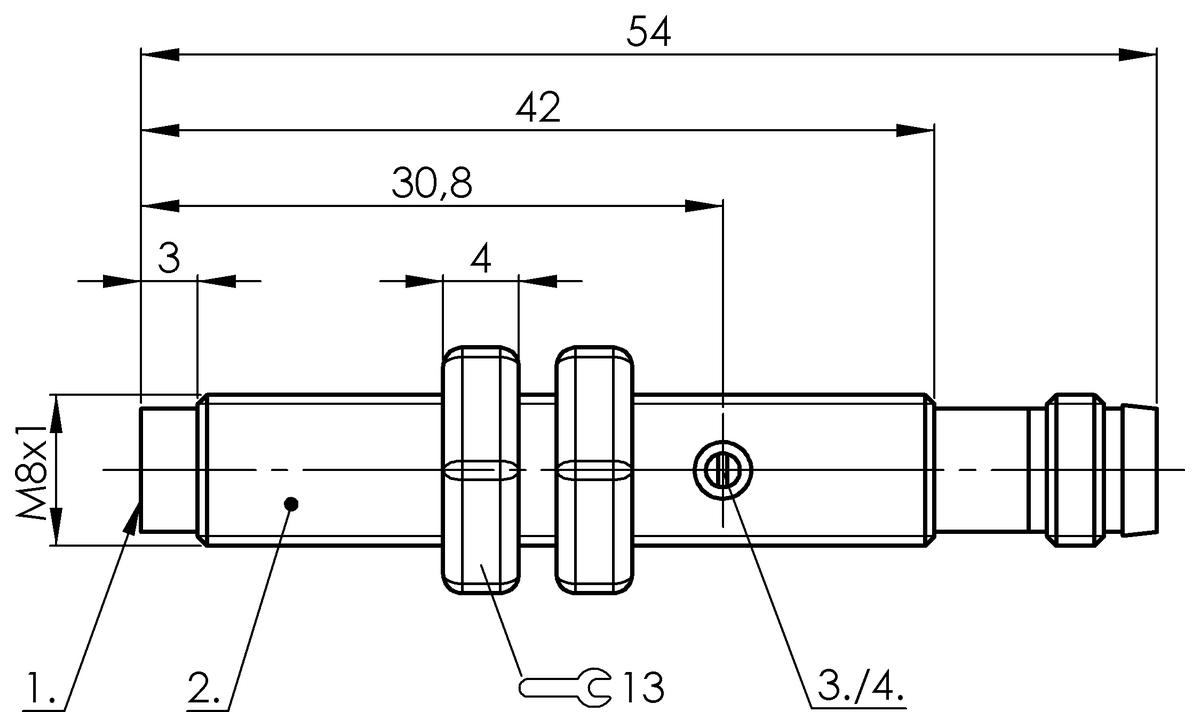 BCS002R - BCS M08T4E2-NOM30G-S49G (Kapasitif seviye sensörleri) - Görsel 2