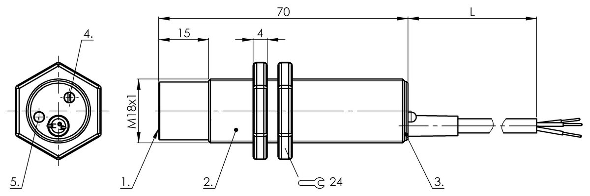 BCS005L - BCS M18VVI1-PSC15G-DV02 (Kapasitif seviye sensörleri) - Görsel 2