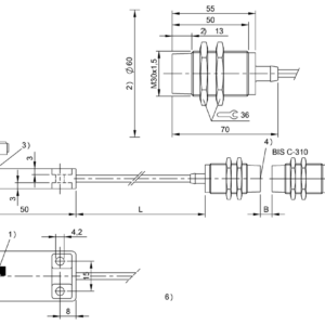 BIS00JF - BIS C-380-05/10-00,5 (RFID LF veri bağlayıcısı (70/455 kHz))