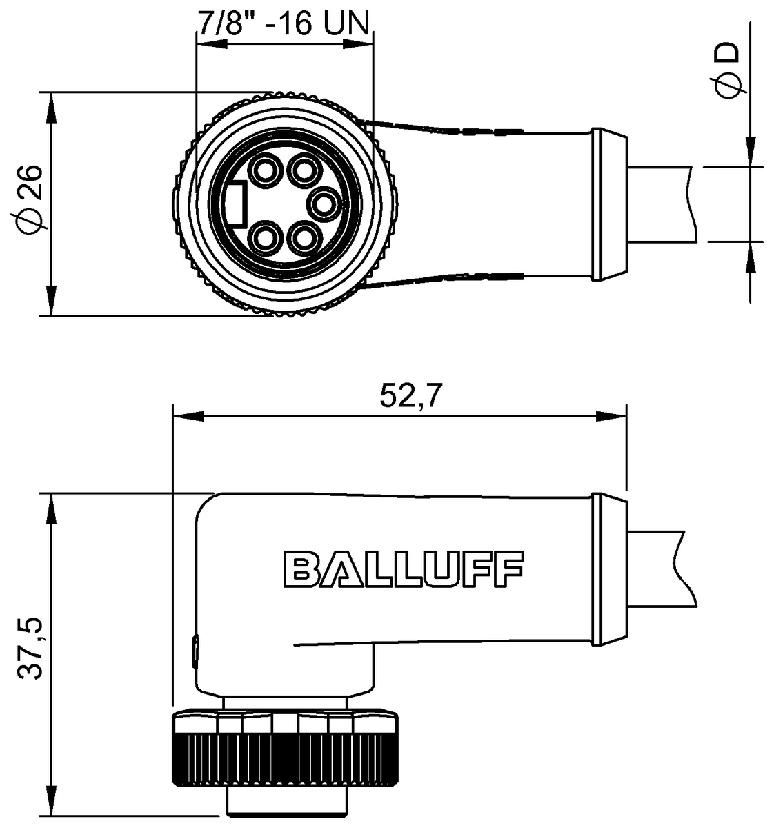 BCC08RY - BCC A325-0000-10-030-VS85N5-020 (Tek uçlu kablo setleri) - Görsel 2