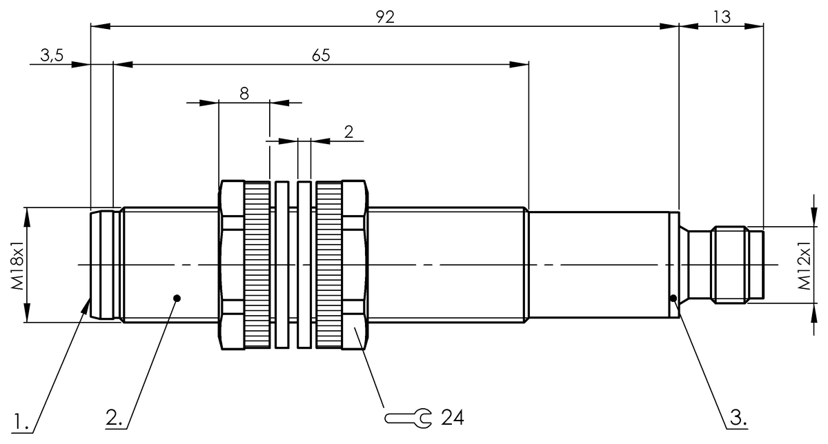 BUS000L - BUS M18K0-XBFX-150-S04K (Dijital ve analog çıkışlı ultrasonik sensörler) - Görsel 2