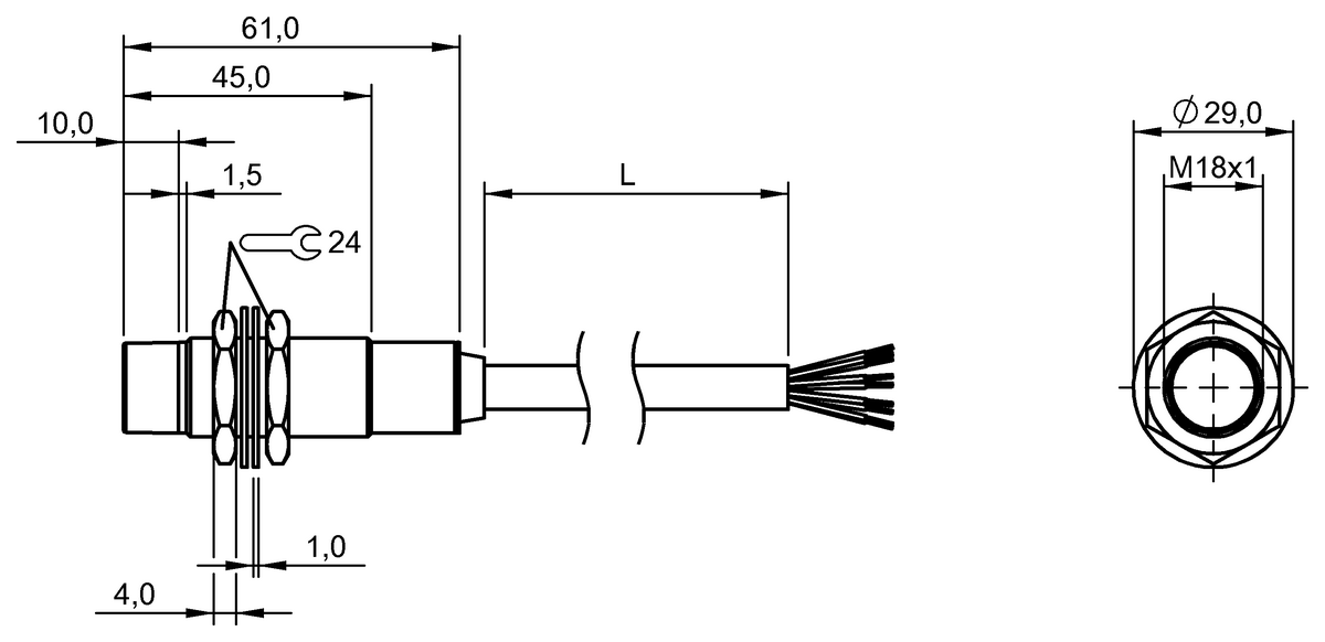 BIC0012 - BIC 2I3-P2A40-M18MF2-BPX09-050 (Sinyal aktarımı için endüktif bağlayıcılar) - Görsel 2