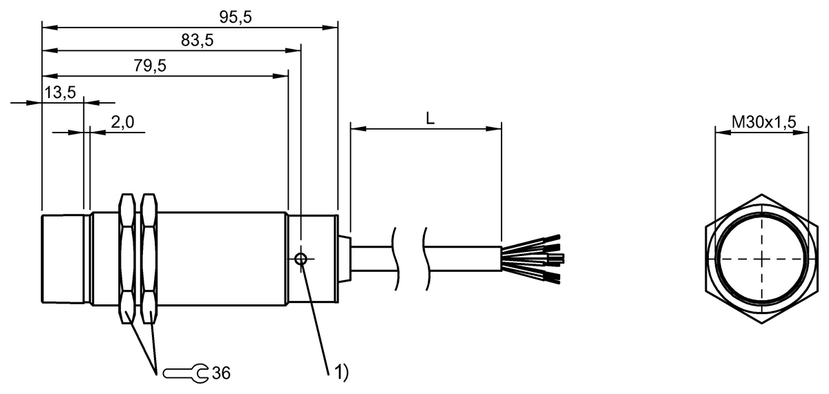 BIC006A - BIC 1I3-N1A15-M30MM3-BPX0B-050 (Sinyal aktarımı için endüktif bağlayıcılar) - Görsel 2