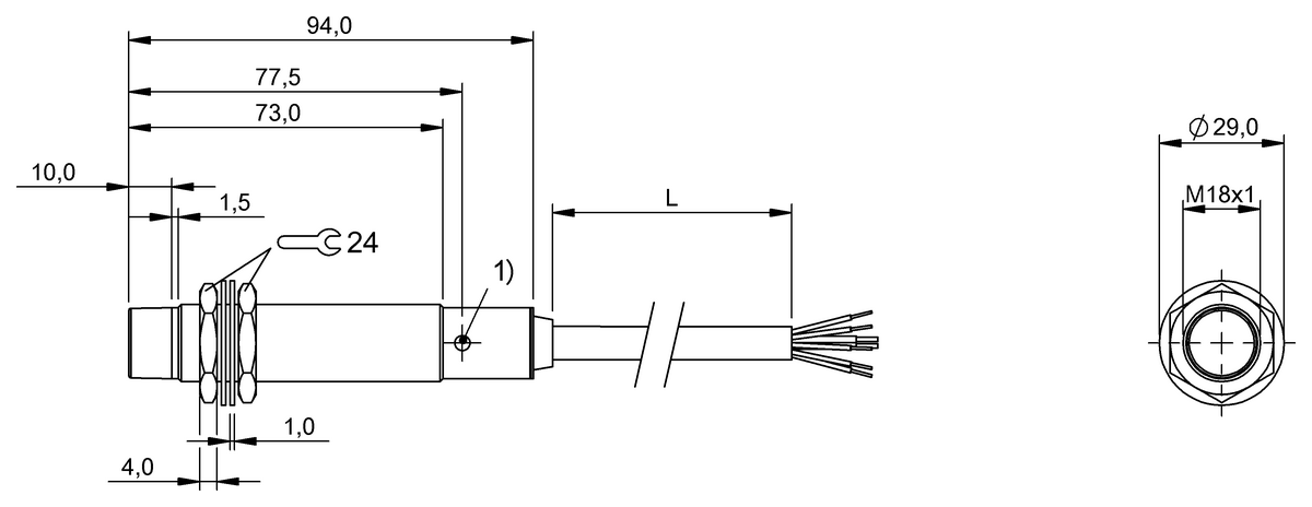 BIC0011 - BIC 1I3-P2A40-M18MN2-BPX0B-050 (Sinyal aktarımı için endüktif bağlayıcılar) - Görsel 2