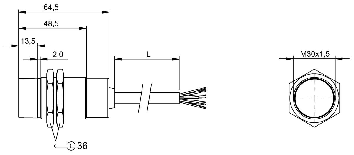 BIC000Y - BIC 2I3-P2A40-M30ME2-BPX09-050 (Sinyal aktarımı için endüktif bağlayıcılar) - Görsel 2
