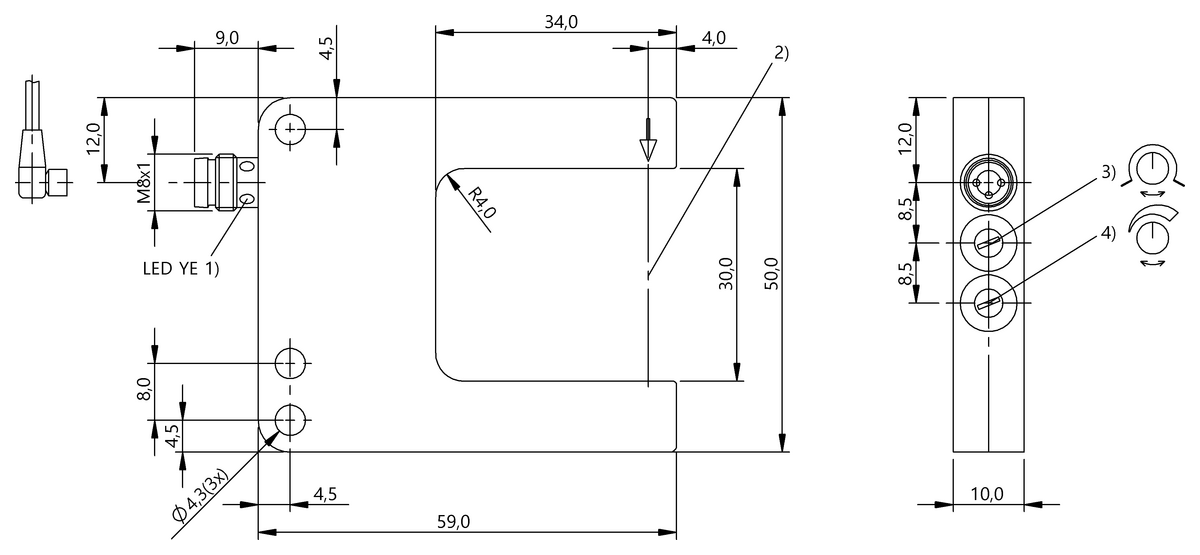 BGL0019 - BGL 30A-003-S49 (Çatal ışık bariyerleri ve açılı ışık bariyerleri) - Görsel 2
