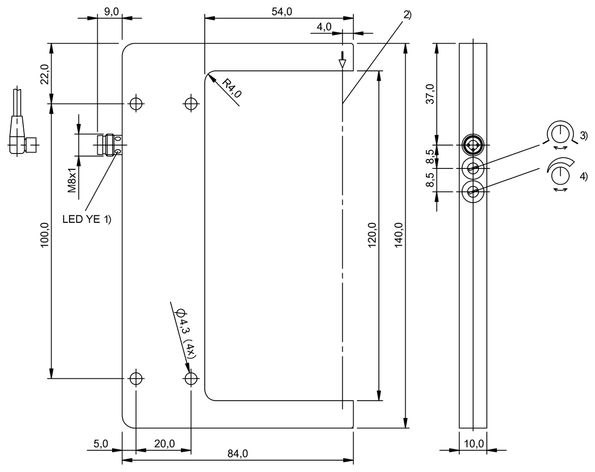 BGL000C - BGL 120A-005-S49 (Çatal ışık bariyerleri ve açılı ışık bariyerleri) - Görsel 2