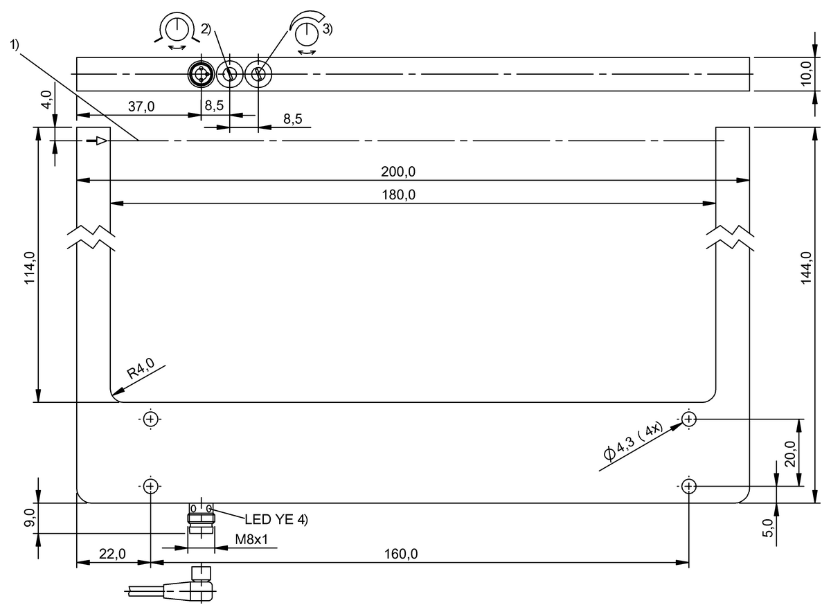 BGL000M - BGL 180A-006-S49 (Çatal ışık bariyerleri ve açılı ışık bariyerleri) - Görsel 2