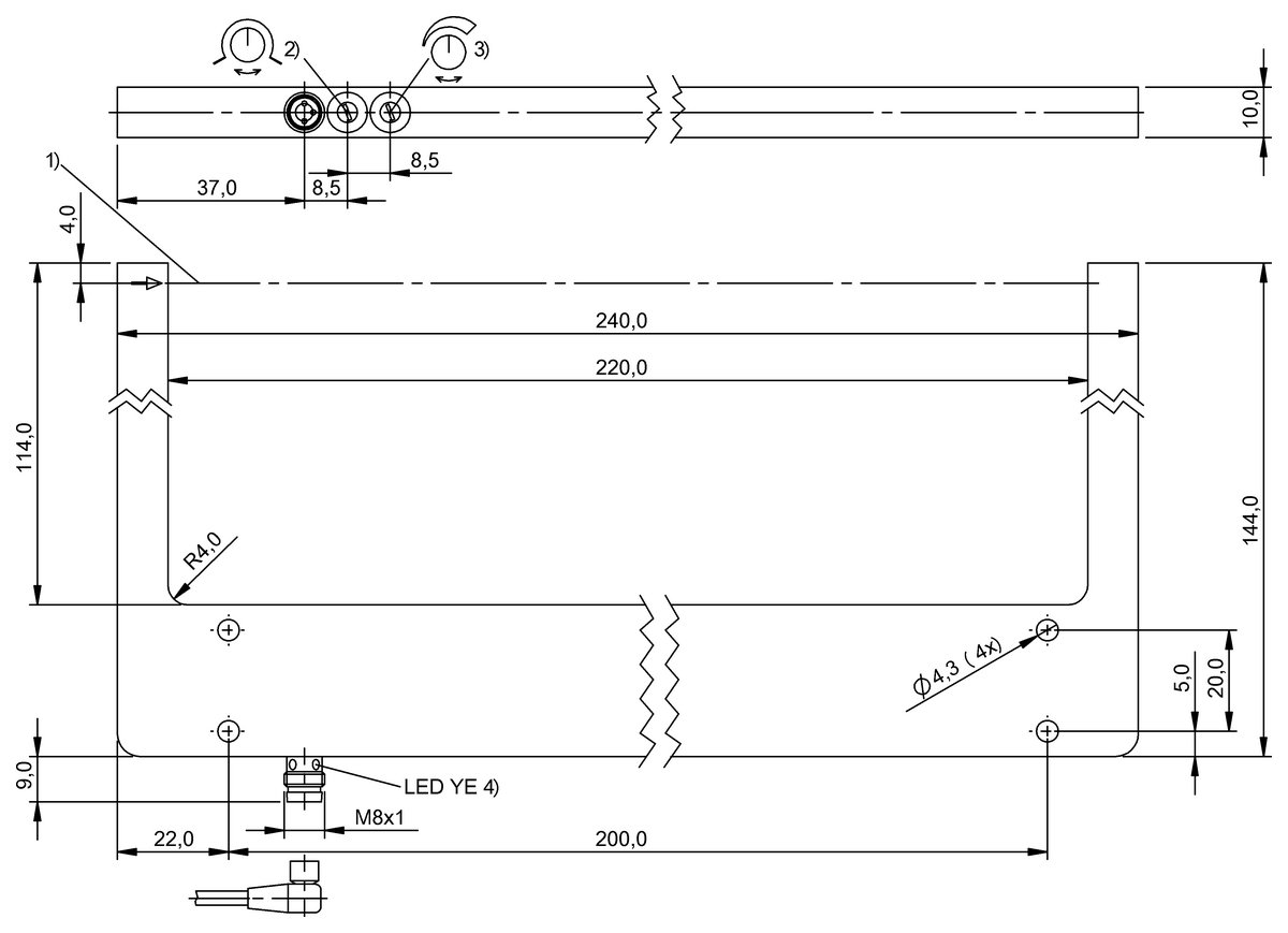 BGL0013 - BGL 220A-006-S49 (Çatal ışık bariyerleri ve açılı ışık bariyerleri) - Görsel 2