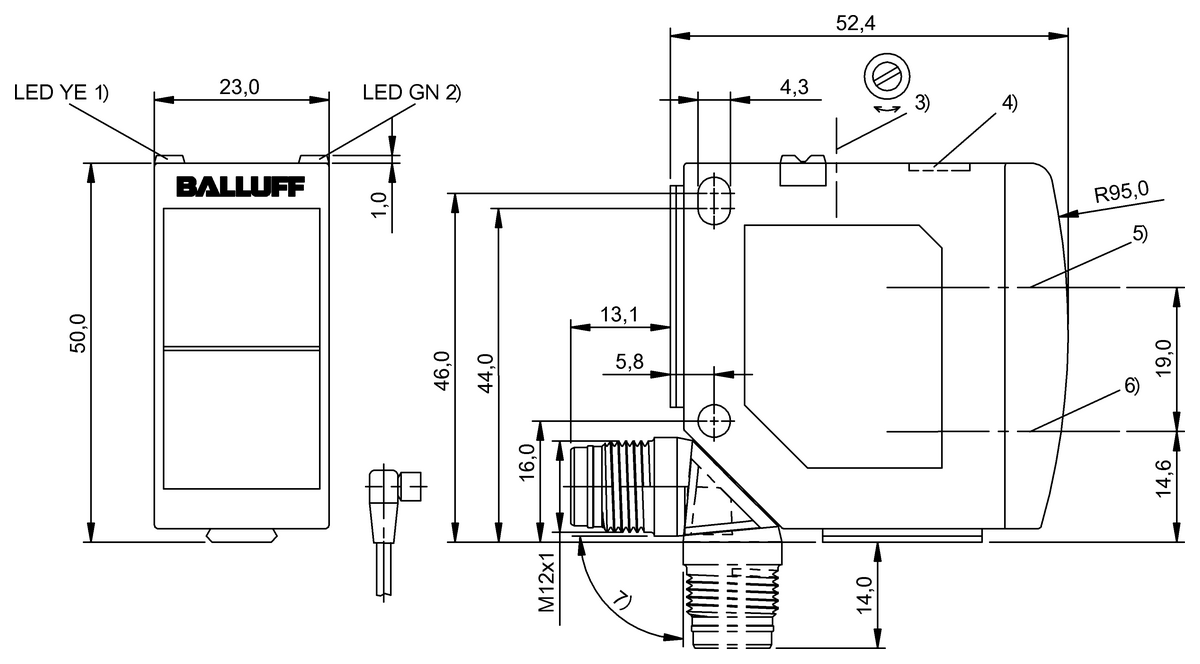 BOS017A - BOS 23K-GI-RH10-S4 (Işık düğmesi) - Görsel 2