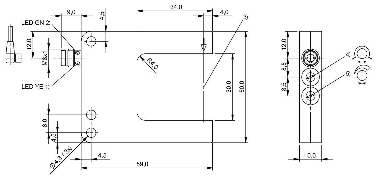 BGL001F - BGL 30A-007-S49 (Çatal ışık bariyerleri ve açılı ışık bariyerleri) - Görsel 2