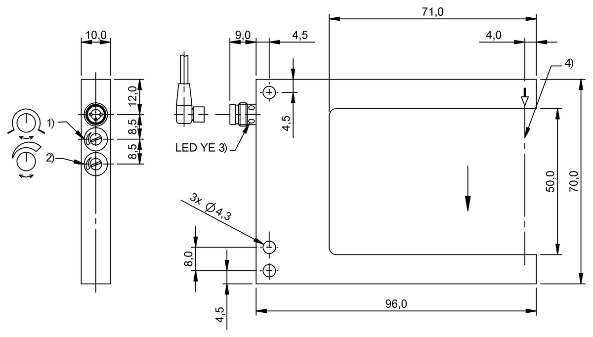 BGL001K - BGL 50A-001-SA2-S49 (Çatal ışık bariyerleri ve açılı ışık bariyerleri) - Görsel 2