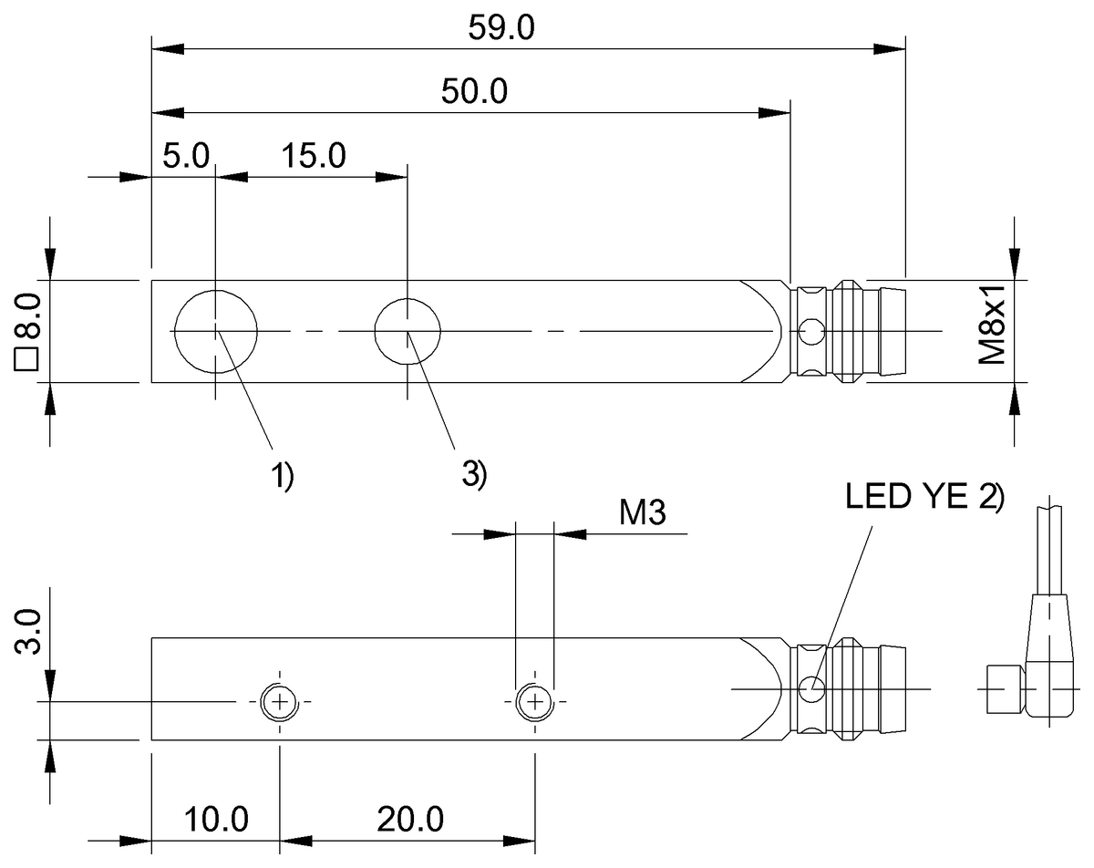 BOS0160 - BOS Q08M-PS-KF20-S49 (Işık düğmesi) - Görsel 2