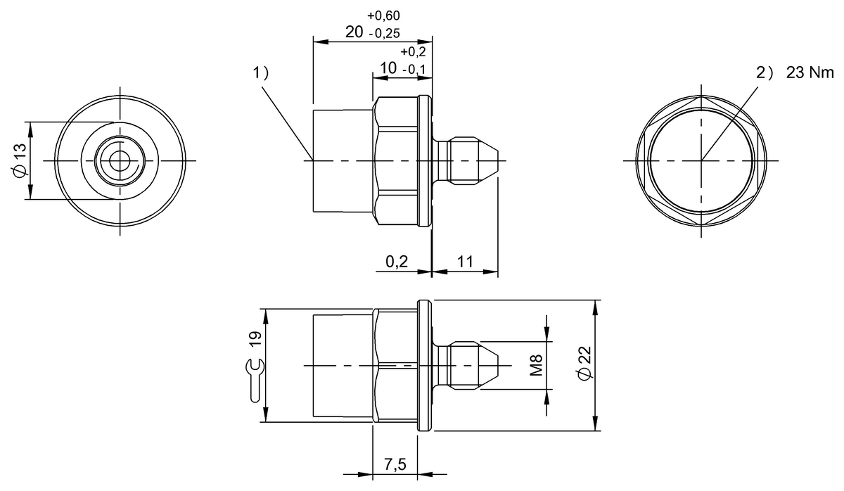 BIS00M8 - BIS M-140-02/A-M8 (RFID HF etiketleri (13.56 MHz)) - Görsel 2