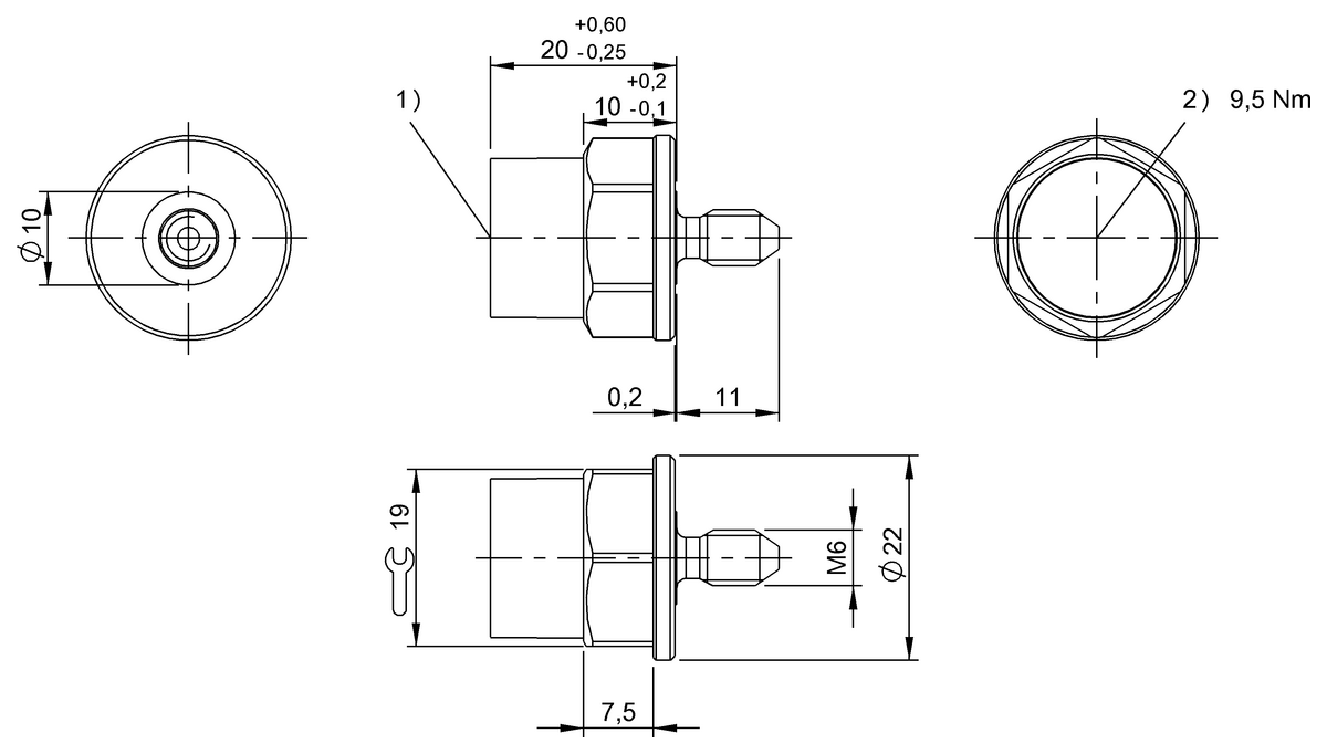 BIS00M9 - BIS M-140-02/A-M6 (RFID HF etiketleri (13.56 MHz)) - Görsel 2