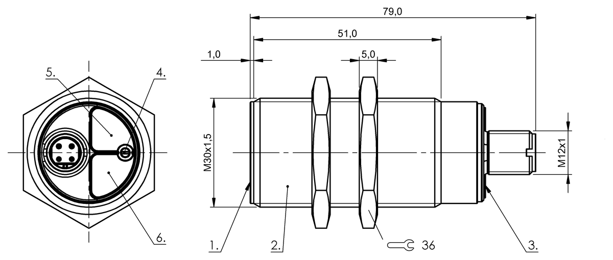 BCS00MR - BCS M30B4I2-PSC15D-S04K (Nesne algılama için kapasitif yakınlık anahtarları) - Görsel 2