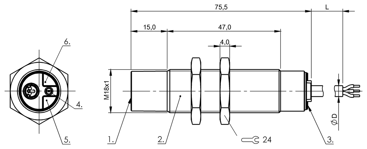 BCS00LL - BCS M18BBH1-PSC15H-EP02 (Kapasitif seviye sensörleri) - Görsel 2