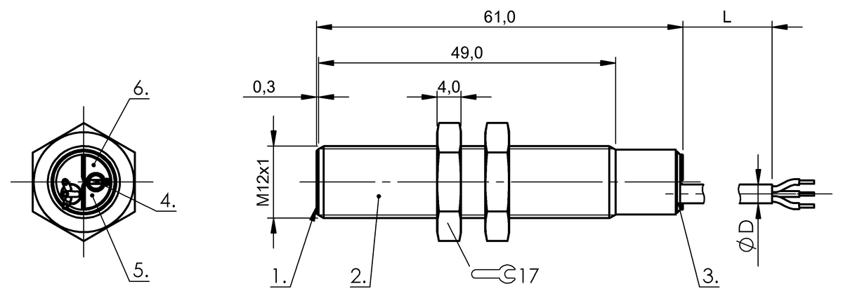 BCS00P8 - BCS M12B4I1-POC40D-EP02 (Nesne algılama için kapasitif yakınlık anahtarları) - Görsel 2