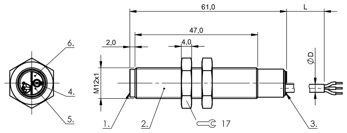 BCS00PY - BCS M12BBI1-NSC40D-EP02 (Nesne algılama için kapasitif yakınlık anahtarları) - Görsel 2