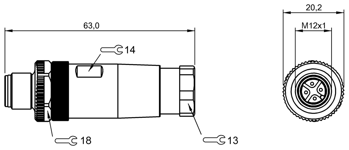 BCC06M4 - BCC M434-0000-2A-000-41X475-000 (Kablo montaj konnektörleri) - Görsel 2