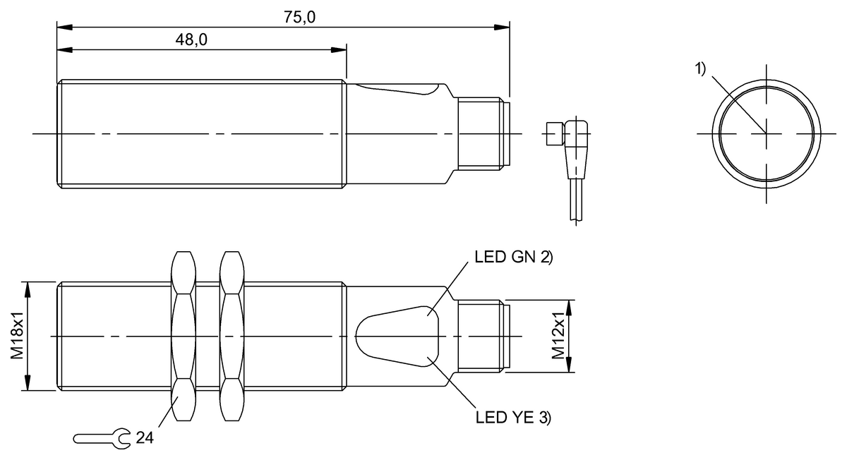 BOS025T - BOS 18M-PS-IE25-S4 (Karşılıklı tip sensörler) - Görsel 2