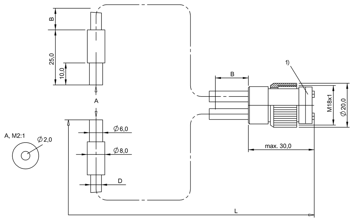 BFO000U - BFO 18A-LCC-SMG-20-0,5 (Fiber optik sensörler) - Görsel 2