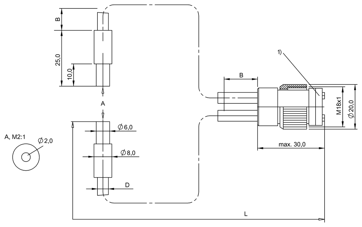 BFO0011 - BFO 18A-LCC-UZG-20-2 (Fiber optik sensörler) - Görsel 2