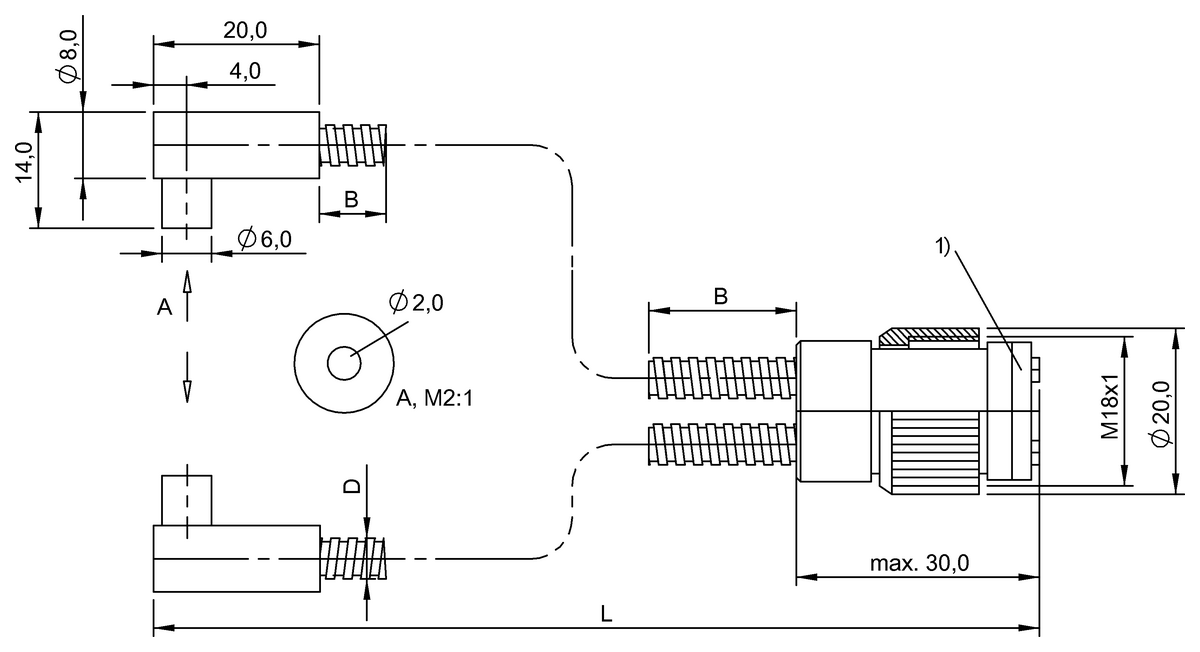 BFO0016 - BFO 18A-LEE-MZG-20-2 (Fiber optik sensörler) - Görsel 2