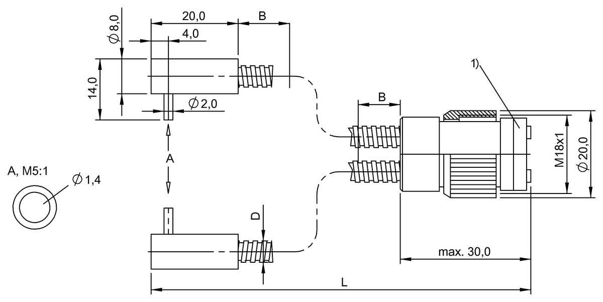 BFO001P - BFO 18A-LFF-MZG-10-0,5 (Fiber optik sensörler) - Görsel 2
