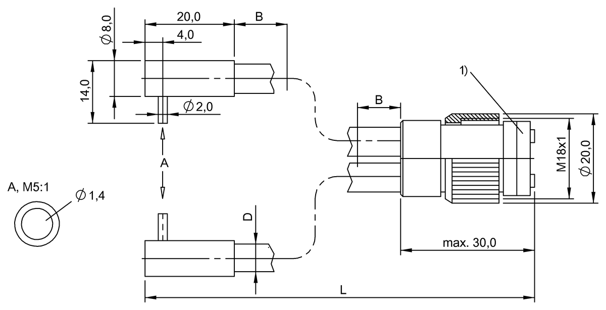 BFO001W - BFO 18A-LFF-SMG-10-1 (Fiber optik sensörler) - Görsel 2