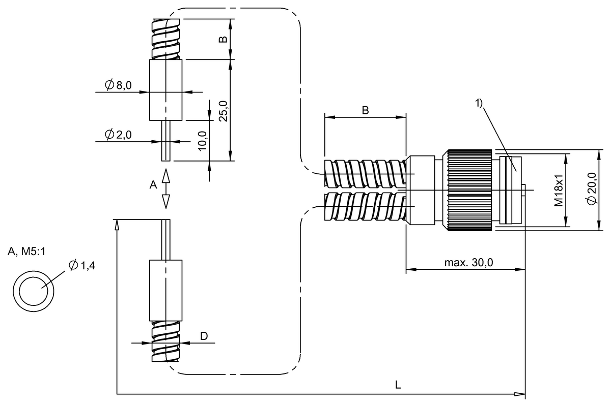 BFO0022 - BFO 18A-LGG-MZG-10-2 (Fiber optik sensörler) - Görsel 2