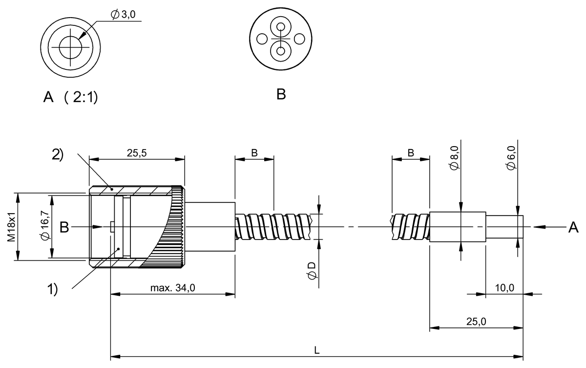 BFO004N - BFO 18V-XAC-MZG-30-0,75 (Fiber optik sensörler) - Görsel 2