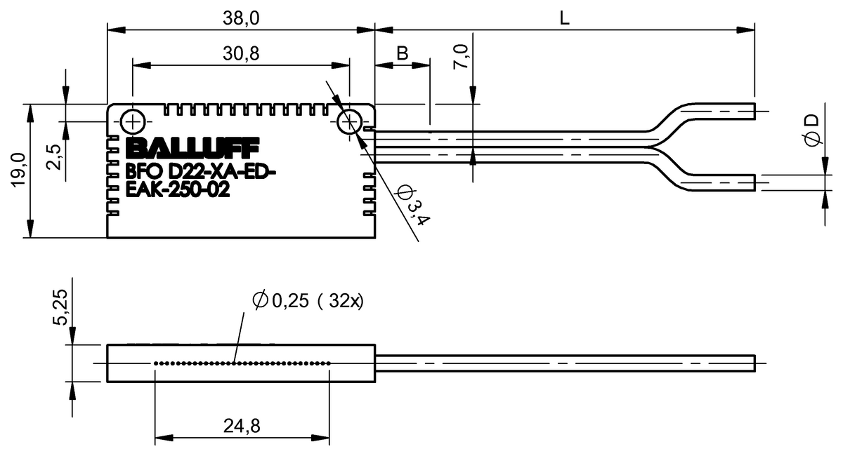 BFO0060 - BFO D22-XA-ED-EAK-250-02 (Fiber optik sensörler) - Görsel 2