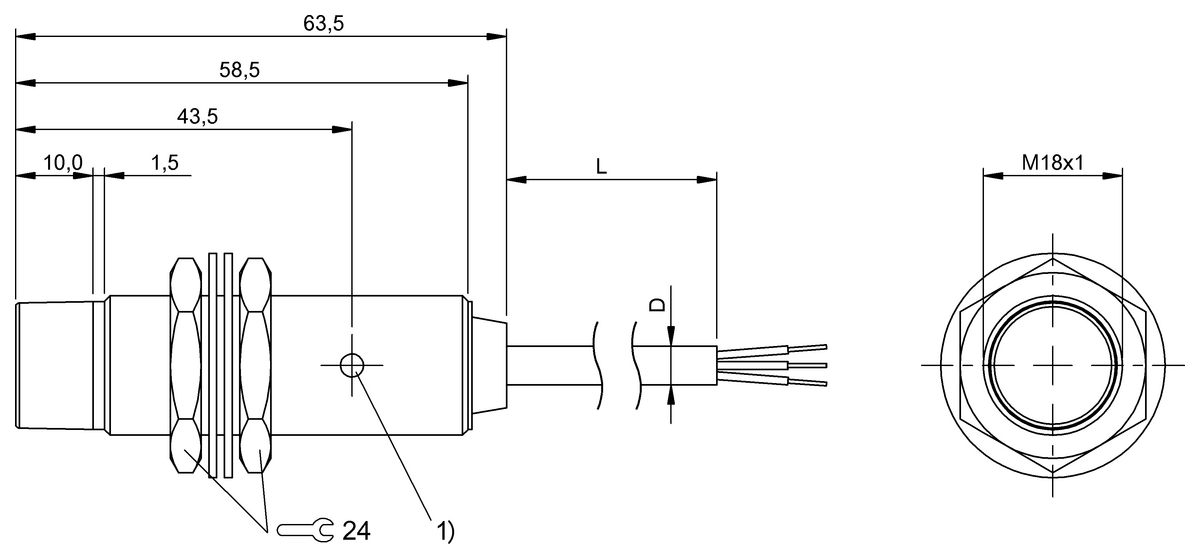BIC005T - BIC 1I0-N2A02-M18TI-BPX03-050 (Sinyal aktarımı için endüktif bağlayıcılar) - Görsel 2