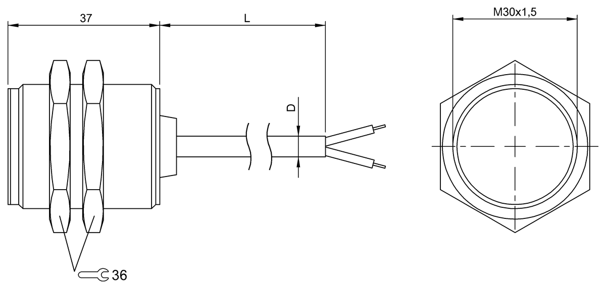 BIC0050 - BIC 910-D2-M30MF-EPX02-010 (Sinyal aktarımı için endüktif bağlayıcılar) - Görsel 2