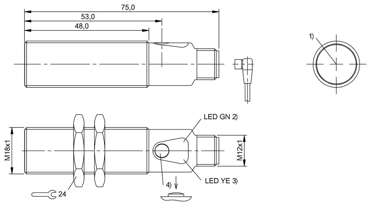 BOS01CW - BOS 18M-PUD-RE30-S4 (Karşılıklı tip sensörler) - Görsel 2