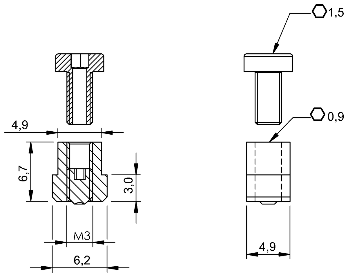 BAM01EZ - BMF 305-HW-98 (Manyetik sensörler için montaj braketleri) - Görsel 2