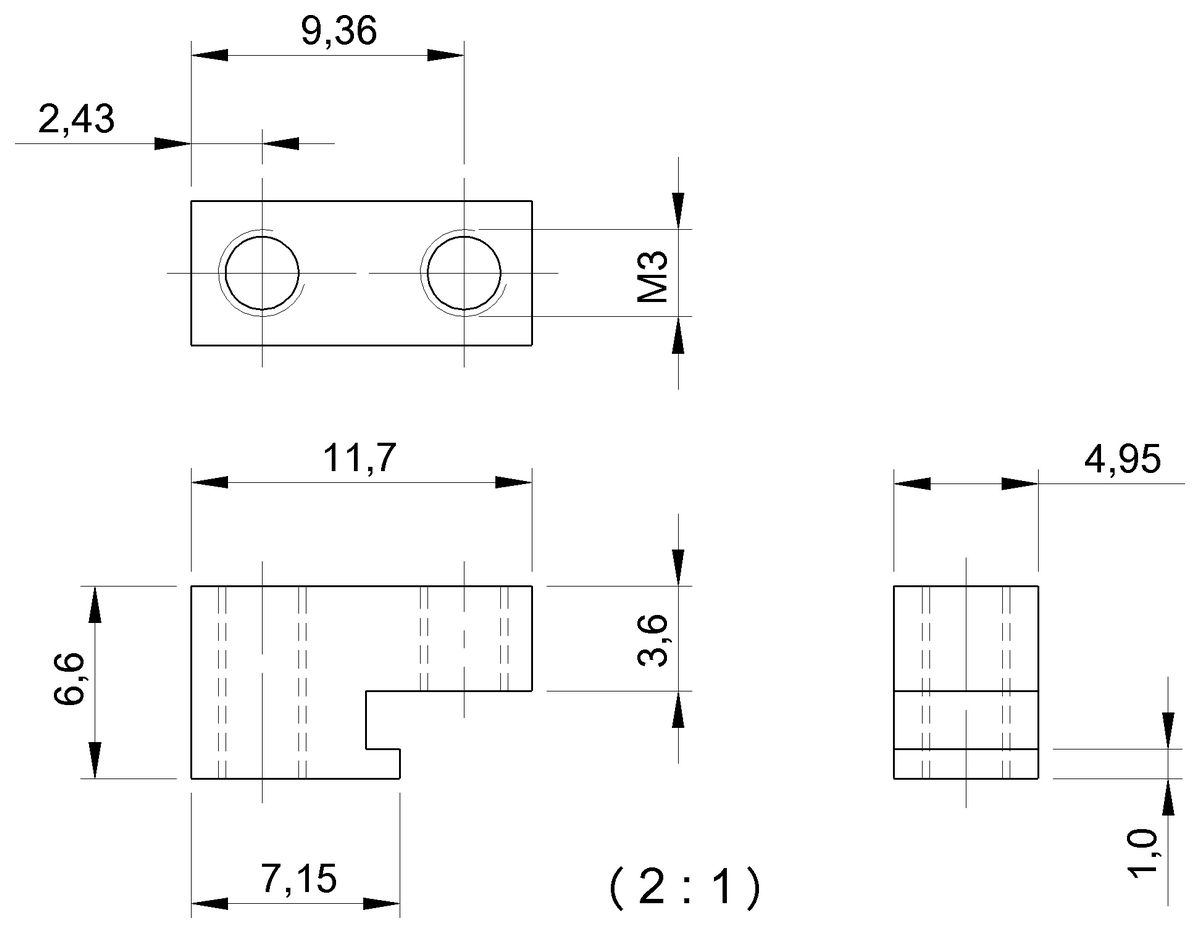 BAM00M0 - BMF 305-HW-37 (Manyetik sensörler için montaj braketleri) - Görsel 2