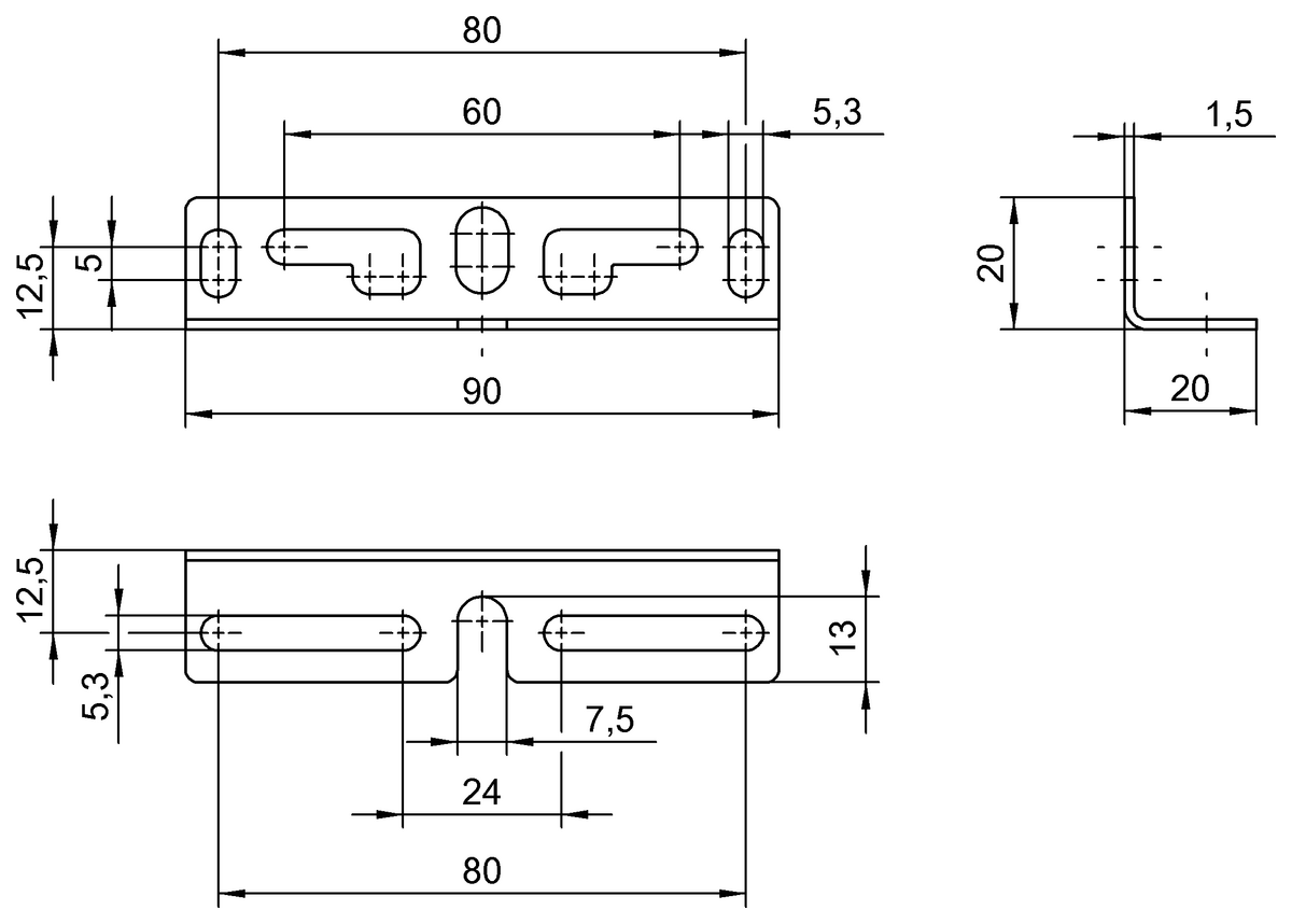 BAM00K6 - BIL 01-HW-3 (Manyetik sensörler için montaj braketleri)