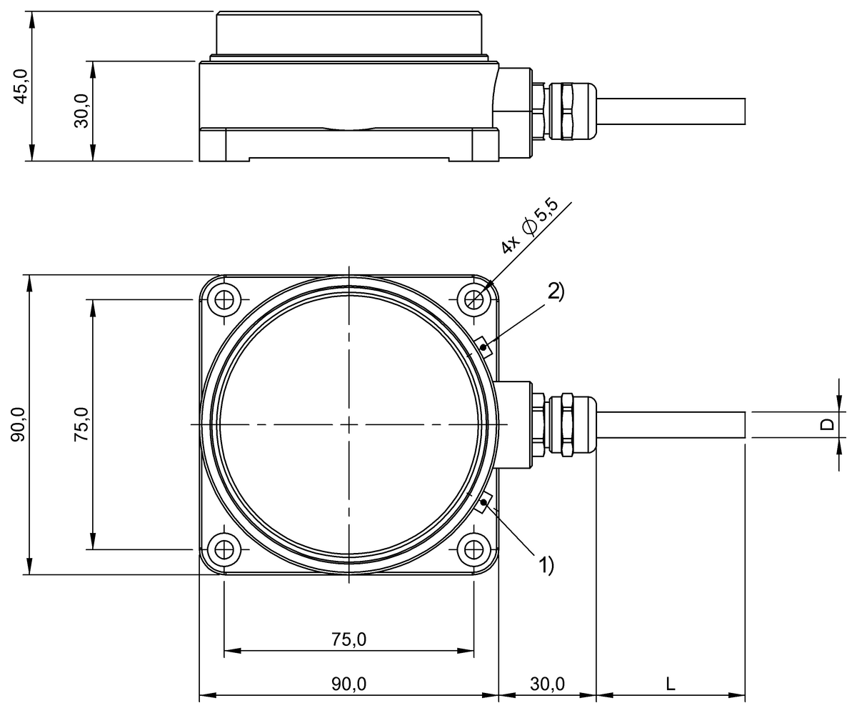 BIC0028 - BIC 1I3-P2A30-Q90AA-GPX0B-050 (Sinyal aktarımı için endüktif bağlayıcılar) - Görsel 2